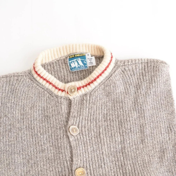 Cape Enrage Vintage Grey 100% Wool Sleeveless Vest ~Sz 46 - Picture 7 of 13